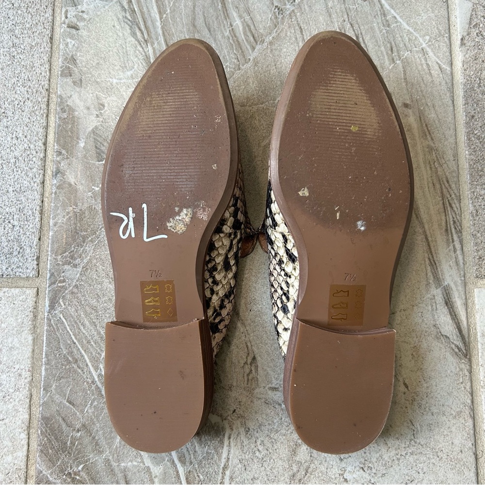 Madewell The Frances Loafer Mule in Snake Embossed Leather, Size 7.5 - Picture 11 of 15